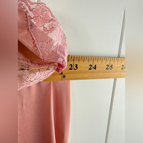 Henson Kickernick 1970s Elegant Bow Vintage Victorian Nightgown Pink Maxi Dress - Picture 5 of 7